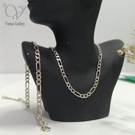 2-4.jpg ست گردنبند و دستبند نقره مردانه مدل فیگارو ایتالیایی کد5251 - Image 1