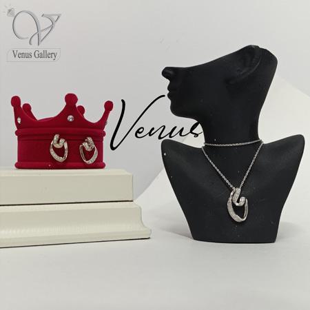 2-5-1.jpg نیم ست نقره دخترانه طرح قلب ظریف و مینیمال کد 8770 - Image 4