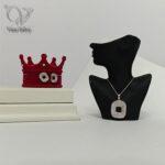 نیم ست نقره زنانه جواهری مدل پرنس مربعی کد 8797