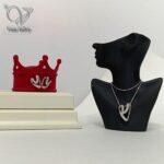 نیم ست نقره زنانه طرح قلب فانتزیکد 8831 - Image 4