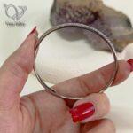 بنگل / دستبند النگویی مدل پرنس فول نگین و جواهری کد 9979 - Image 3