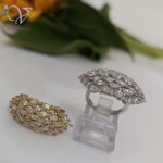 انگشتر جواهری زنانه پرنگین طرح طلا کد 7023 - Image 2