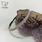 بنگل / دستبند النگویی مدل پرنس فول نگین و جواهری کد 9979 - Image 4