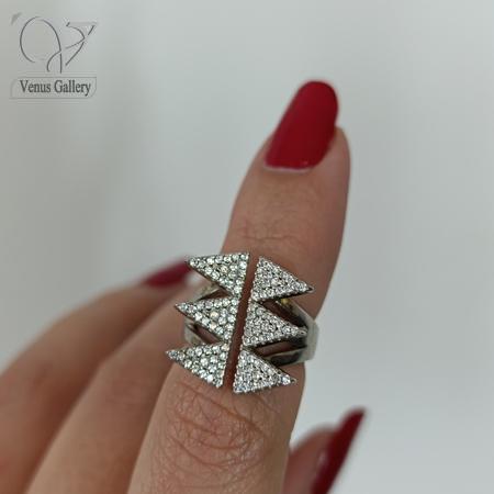 21-1.jpg انگشتر نقره جواهری پرنگین فشن دخترانه کد4444 - Image 1