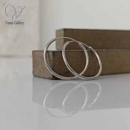 212.jpg گوشواره نقره حلقه ای دخترانه کد 7579 - Image 1