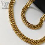 ست گردنبند و دستبند مردانه کارتیر بافت ژاپنی استیل  کد 8223 - Image 4