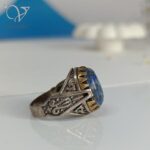 انگشتر نقره مردانه سنگ لاجورد کد 8093 - Image 3
