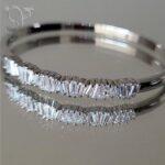 دستبند النگویی مدل تنیسی جواهری / تک دست جواهری مدل تنیسی کد 9698