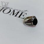 انگشتر نقره مردانه سنگ اونیکس طرح بیضی کد 4988 - Image 3