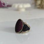 انگشتر نقره مردانه نگین بنفش کد5080 - Image 5