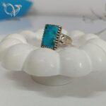 انگشتر نقره مردانه سنگ فیروزه نیشابور اصل کد 5070