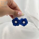 گوشواره دخترانه طرح گل و مروارید کد 10228 - Image 9