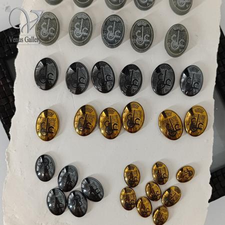 24-3.jpg نگین حدید صینی | سنگ حدید با دعای عین علی بدون رکاب کد 5404 - Image 1