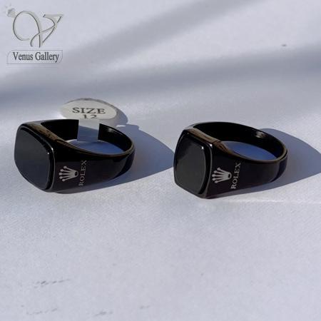 240-2.jpg انگشتر استیل مردانه مدل رولکس اصلی رنگ مشکی کد8194 - Image 1