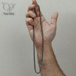 گردنبند استیل مردانه سیاه قلم مکعبی دو رو مدل کارتیر و فلشی کد 9243 - Image 5