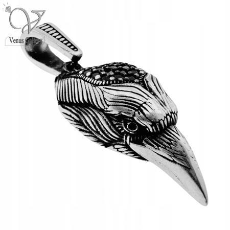 25-1-2.jpg پلاک نقره مردانه سر عقاب 10167 - Image 1