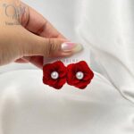 گوشواره دخترانه طرح گل و مروارید کد 10228 - Image 2