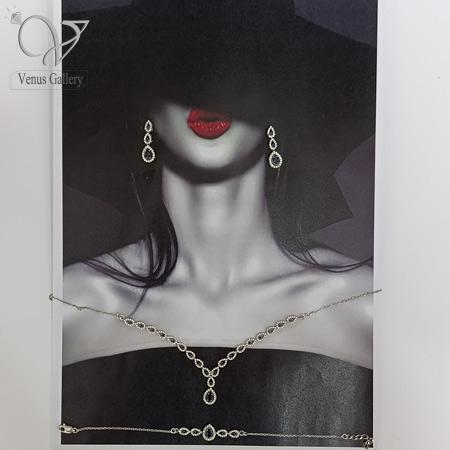 26-2.jpg سرویس نقره نگین آبی زنانه طرح اشکی کد 9143 - Image 5