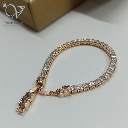 27-2-1.jpg دستبند تنیسی ژوپینگ رنگ طلاییکد 9010 - Image 1