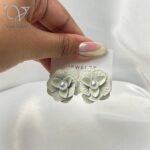 گوشواره دخترانه طرح گل و مروارید کد 10228 - Image 5