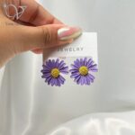 گوشواره دخترانه مدل گل بابونه کد 10265 - Image 2