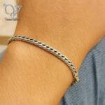 دستبند نقره مردانه کارتیر ژاپنی 925 | انتخاب شیک برای روز مرد و هدیه ولنتاین کد 2916 - Image 2