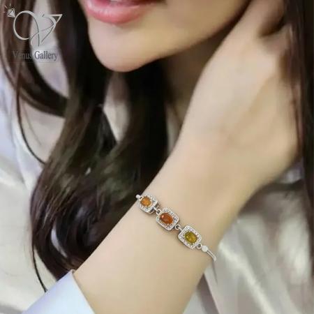 3 دستبند نقره عقیق زرد اصل – هدیهای خاص برای روز مادر با خواص انرژیبخش و شانسآور کد1753 - Image 1