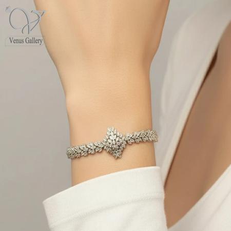3 دستبند نقره زنانه مدل تراش | خرید لاکچریترین طرح نقره ۲۰۲۵ کد1521 - Image 1