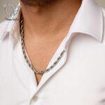 گردنبند طنابی استیل مردانه کد 1393 - Image 8