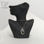 نیم ست نقره دخترانه طرح قلب ظریف و مینیمال کد 8770 - Image 3