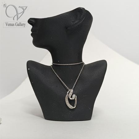 3-4-1.jpg نیم ست نقره دخترانه طرح قلب ظریف و مینیمال کد 8770 - Image 3
