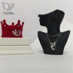 نیم ست نقره زنانه طرح قلب فانتزیکد 8831