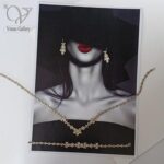سرویس نقره زنانه تراش طرح طلاسفیدکد 8845 - Image 5