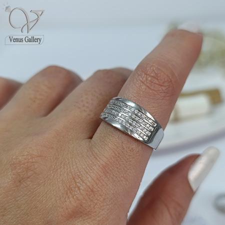 30.jpg تک حلقه نقره نگین دار طرح طلا کد 8897 - Image 1