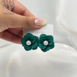 گوشواره دخترانه طرح گل و مروارید کد 10228 - Image 8