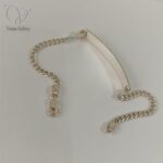 دستبند کارتیه پلاک دار نقره کد8269