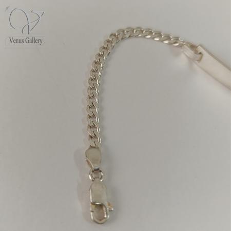 34-2.jpg دستبند کارتیه پلاک دار نقره کد8269 - Image 5