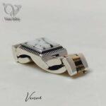 انگشتر نقره مردانه رکاب بند ساعتی رولکس با سنگ هولیت کد 9901 - Image 4