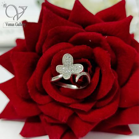 37-1-1.jpg انگشتر نقره دخترانه ظریف و پرنگین طرح سنجاقک کد 5329 - Image 1