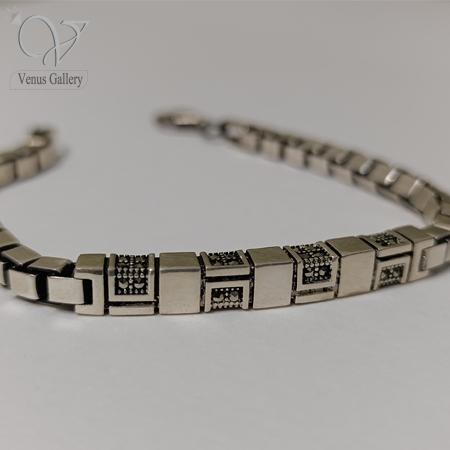 38-2.jpg دستبند نقره مردانه مدل ورساچه ترک کد5252 - Image 1