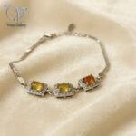 دستبند نقره عقیق زرد اصل – هدیه‌ای خاص برای روز مادر با خواص انرژی‌بخش و شانس‌آور کد1753 - Image 2