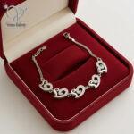 دستبند نقره طرح قلب؛ هدیه‌ای رومانتیک برای ولنتاین 3269 - Image 2