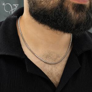 زنجیر نقره ونیزی ضخیم