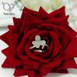 انگشتر نقره دخترانه ظریف و پرنگین طرح سنجاقک کد 5329 - Image 3