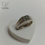 انگشتر نقره مردانه تمام مارکازیت شیک کد 5320