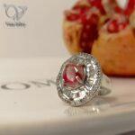 انگشتر نقره زنانه جواهری سنگ یاقوت سرخ اصل و معدنی کد 4975 - Image 2