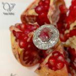 انگشتر نقره زنانه جواهری سنگ یاقوت سرخ اصل و معدنی کد 4975 - Image 4