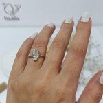 انگشتر نقره دخترانه ظریف و مینیمال طرح سنجاقک کد 5326 - Image 3