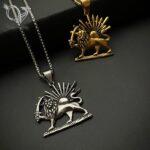 مدال شیر و خورشید استیل