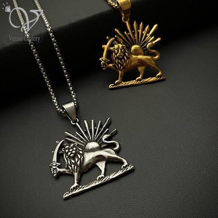 59.jpg مدال شیر و خورشید استیل - Image 1